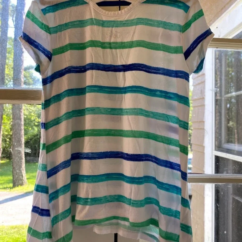 Justice Girl's Handkerchief Stripe Top